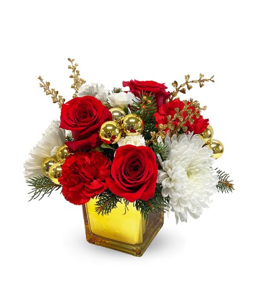 Golden Winter, Christmas Floral Bouquet